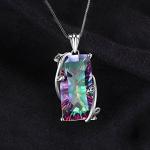 16 CT Natural Quartz Pendant Necklace in Silver