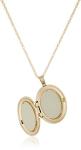 14k Gold-Filled Oval Pendant Diamond Locket Necklace