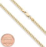 Italian 18k Gold Over Sterling Silver Cuban Link Necklace