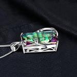 16 CT Natural Quartz Pendant Necklace in Silver