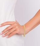 Miabella 18K Gold Over Silver Byzantine Bracelet