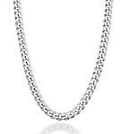 Sterling Silver Diamond Cut Cuban Link Necklace