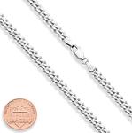 Sterling Silver Diamond Cut Cuban Link Necklace