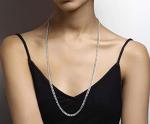 Sterling Silver Diamond Cut Cuban Link Necklace