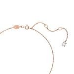 Swarovski White Crystal Pendant Necklace in Rose Gold