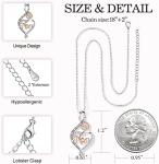 Silver Heart Infinity Necklace for Mom's Gift