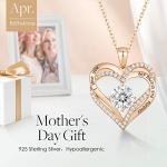 Forever Love Heart Necklace with Birthstone Pendant