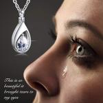 Sterling Silver Teardrop Ashes Keepsake Necklace