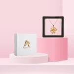 Rose Gold Dipped Necklace with Real Rose Pendant