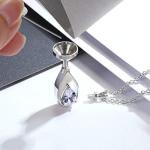 Sterling Silver Teardrop Ashes Keepsake Necklace