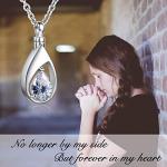 Sterling Silver Teardrop Ashes Keepsake Necklace