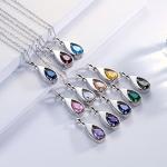 Sterling Silver Teardrop Ashes Keepsake Necklace