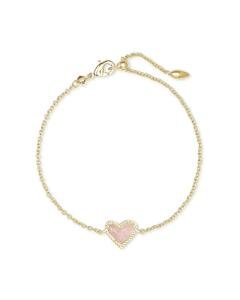 Kendra Scott Heart Crystal Bracelet in Gold-Plated