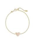 Kendra Scott Heart Crystal Bracelet in Gold-Plated