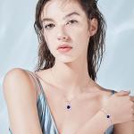 Blue Sapphire Infinity Necklace for September Birthdays