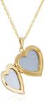 14k Gold-Filled Engraved Heart Locket Necklace