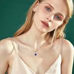 Blue Sapphire Infinity Necklace for September Birthdays