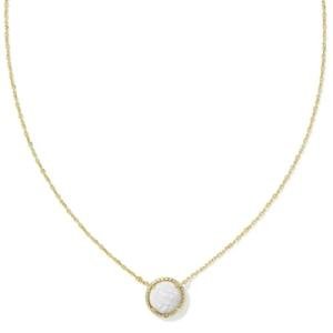 Kendra Scott Mother-of-Pearl Volleyball Pendant Necklace