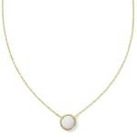 Kendra Scott Mother-of-Pearl Volleyball Pendant Necklace
