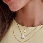 Kendra Scott Mother-of-Pearl Volleyball Pendant Necklace