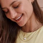 Kendra Scott Mother-of-Pearl Volleyball Pendant Necklace