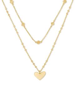 Kendra Scott Ari Heart Multistrand Necklace, Gold