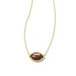 Kendra Scott Football Pendant Necklace in Orange Goldstone