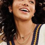 Kendra Scott Football Pendant Necklace in Orange Goldstone