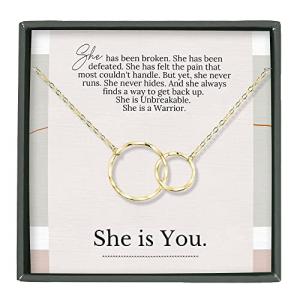 Inspirational Necklace for Women with Interlocking Rings