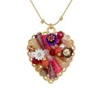 Betsey Johnson Heart Charms Layered Necklace
