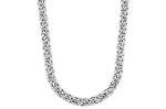 Miabella 925 Sterling Silver Byzantine Necklace, 20 Inches