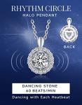 Dance Necklace with Moissanite Pendant for Her