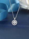 Dance Necklace with Moissanite Pendant for Her