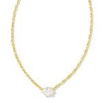 Kendra Scott 14k Gold-Plated White Crystal Necklace
