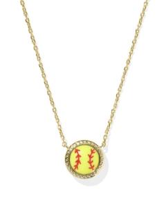 Kendra Scott Gold-Plated Softball Pendant Necklace