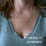 Gold Plated 5 Circle Necklace for 50th Birthday