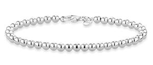 Miabella 925 Sterling Silver Bead Ball Bracelet