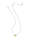 Kendra Scott Softball Pendant Necklace in Chartreuse