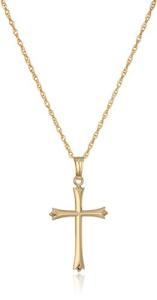 14k Gold Filled Cross Pendant Necklace for Women