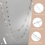 Annika Bella Double Stranded Silver Bracelet for Women