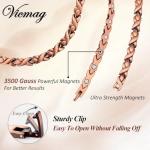 Vicmag Copper Magnetic Necklace for Men and Women