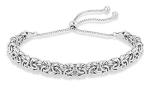 Miabella Italian Sterling Silver Byzantine Bolo Bracelet