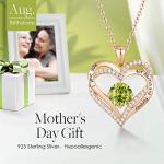 Forever Love Heart Necklace with Birthstone Pendant