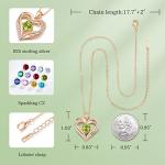 Forever Love Heart Necklace with Birthstone Pendant