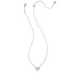 Kendra Scott Silver-Plated Heart Crystal Necklace
