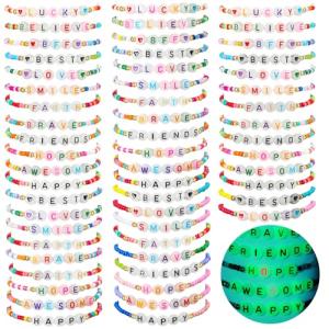Colorful Glow in the Dark Friendship Bracelets Set