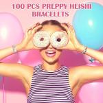 100 Colorful Beaded Surfer Bracelets Set