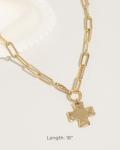 Chunky Gold Cross Chain Necklace for Women