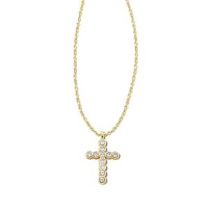 Kendra Scott Gold Cross Crystal Pendant Necklace