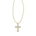 Kendra Scott Gold Cross Crystal Pendant Necklace